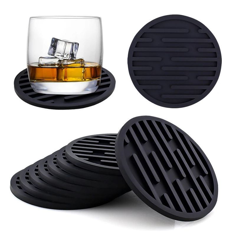Espresso Shot Glass - 3Pcs 10cm Silicone Coaster Round Heat