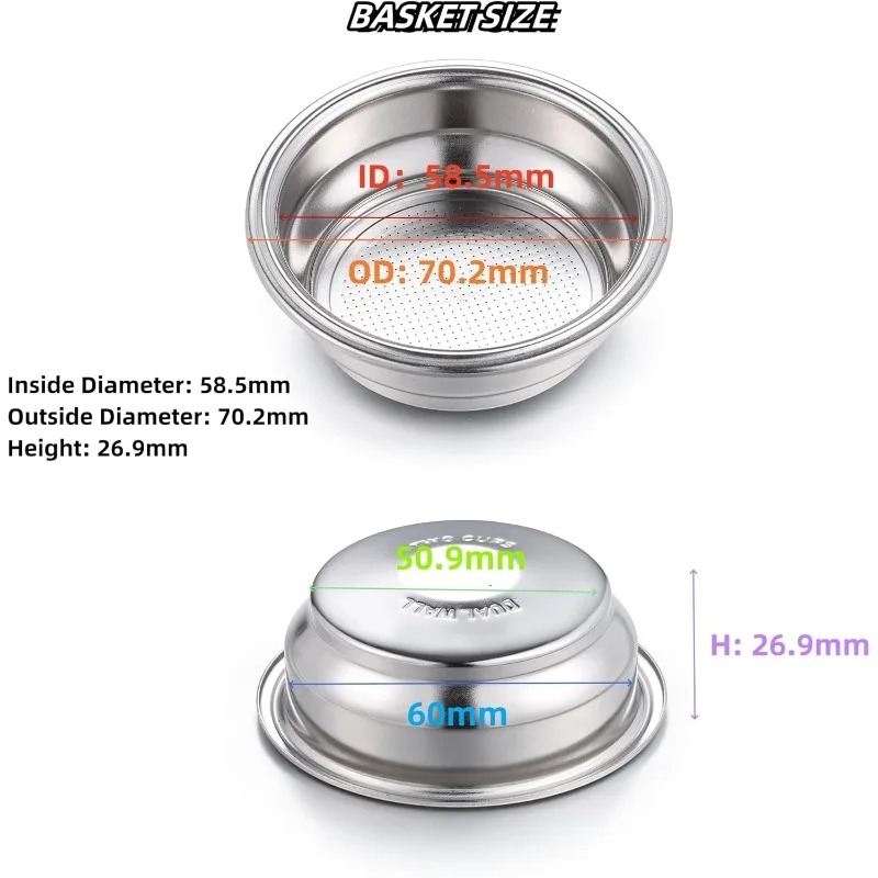 High Quality 2pcs 58mm Dual Wa - Coffee Equipment Filter 评论和价格