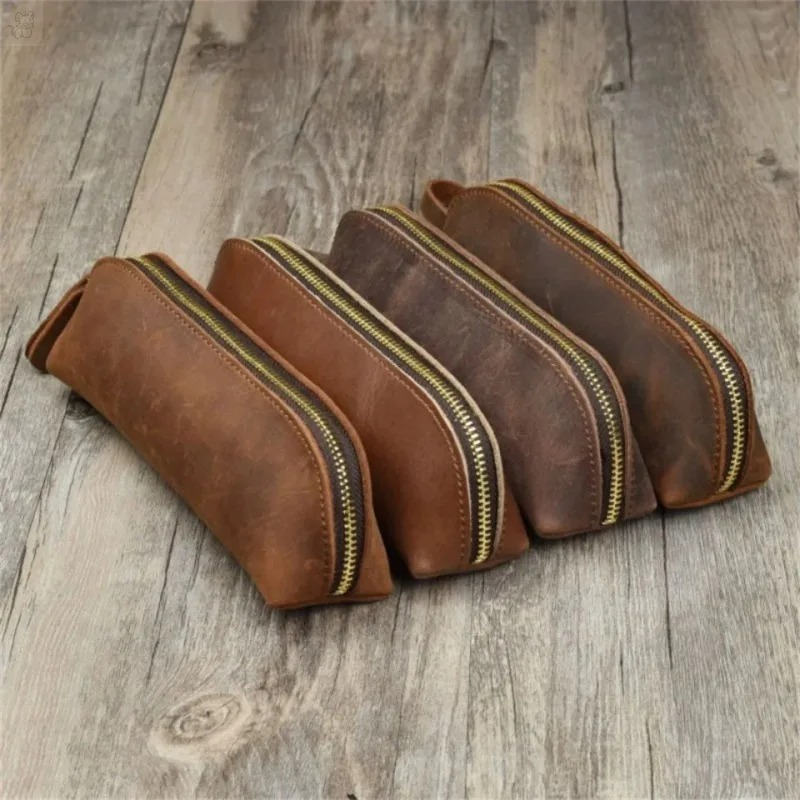 1PC PU Leather Zipper Pencil P - Coffee Equipment Travel Bag 评论和价格
