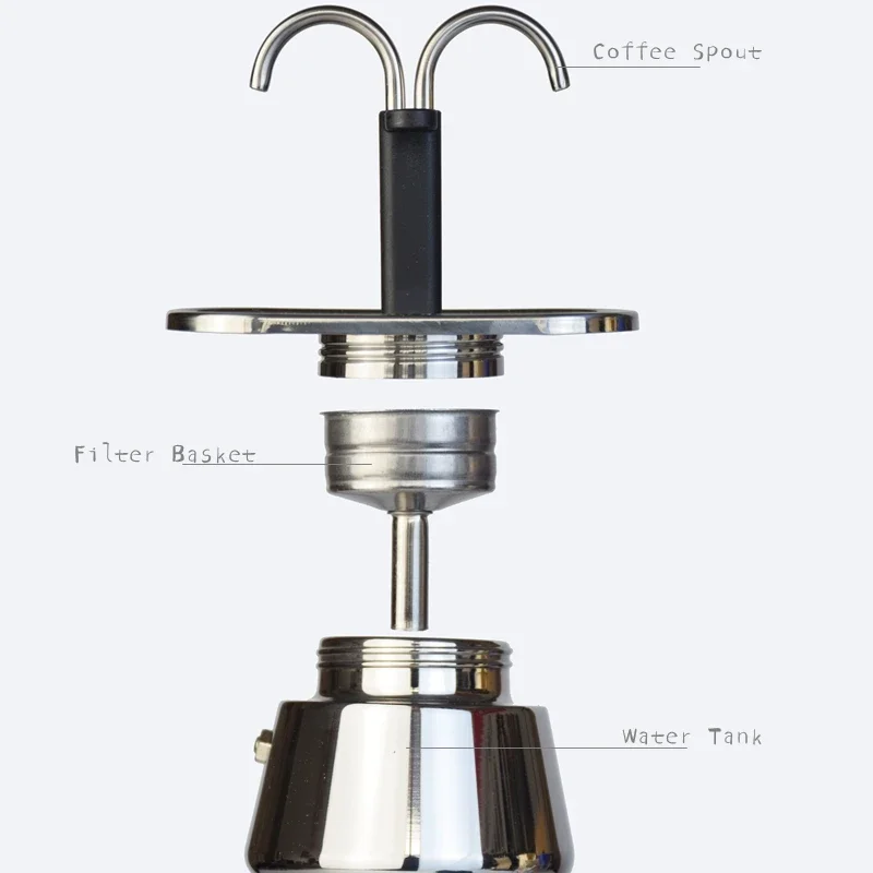 200ML Mini Moka Pot Double Tub - Coffee Equipment Accessories 评论和价格