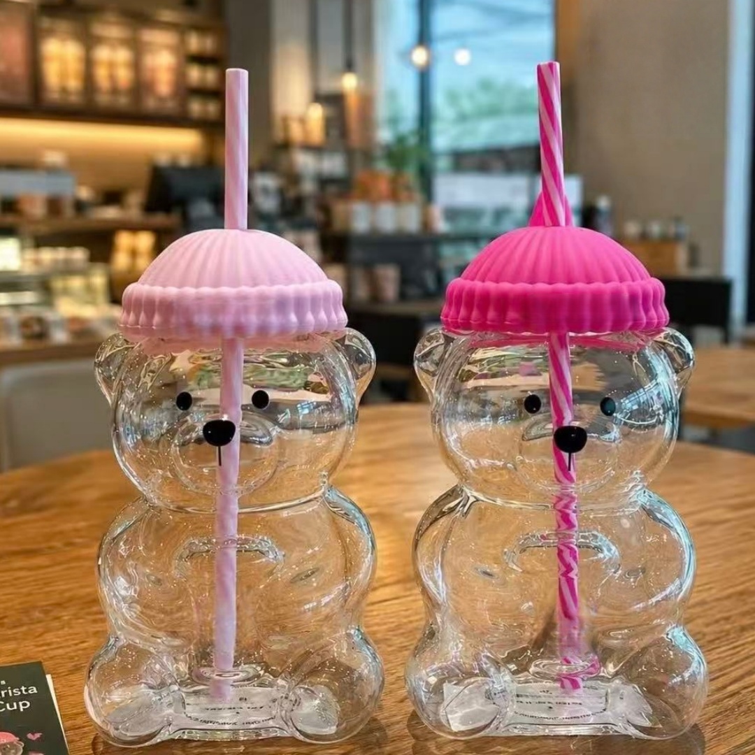 Bk Bear Shaped Glass Straw Cup - Espresso Shot Glass 评论和价格