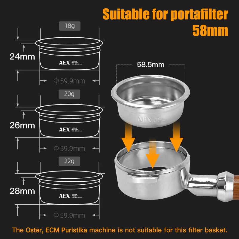 Coffee Filter Basket 58MM AEX  - Coffee Equipment Filter 评论和价格