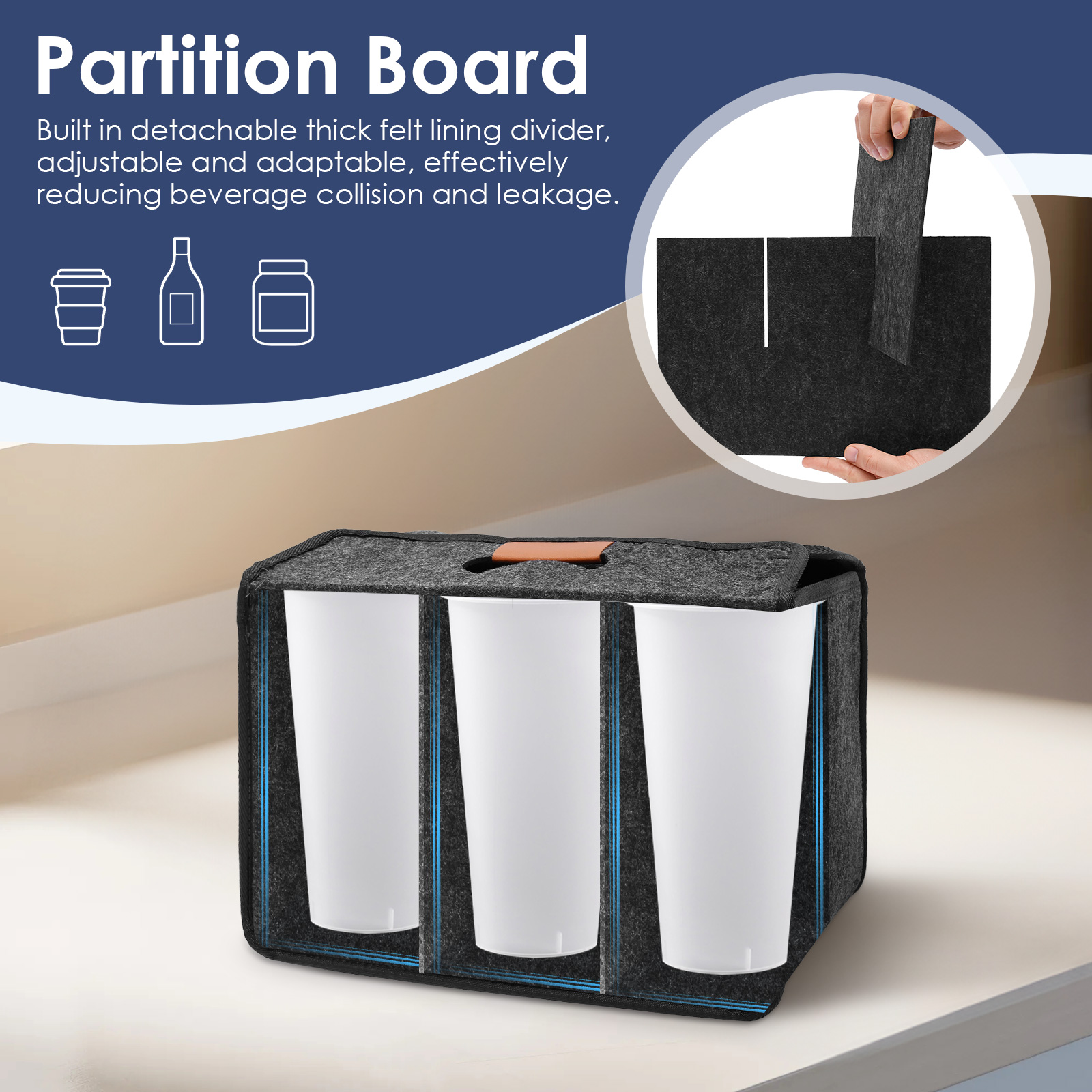 6 Bottle Drink Cup Carrier Fol - Coffee Equipment Travel Bag 评论和价格