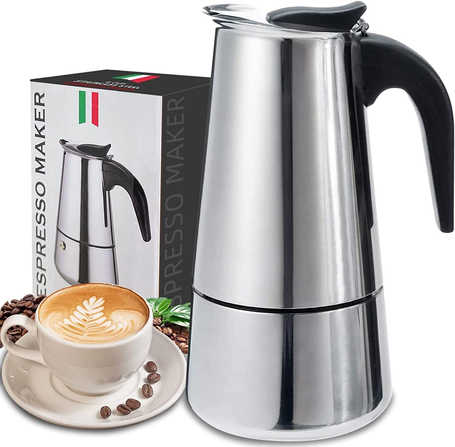 4/6/9 Cups Moka Pot Caffe Mach - Coffee Equipment Accessories 评论和价格