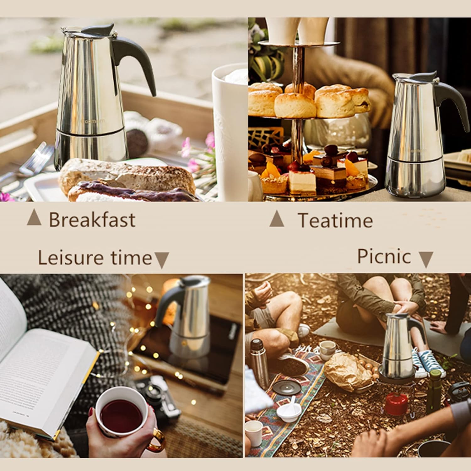 4/6/9 Cups Moka Pot Caffe Mach - Coffee Equipment Accessories 评论和价格