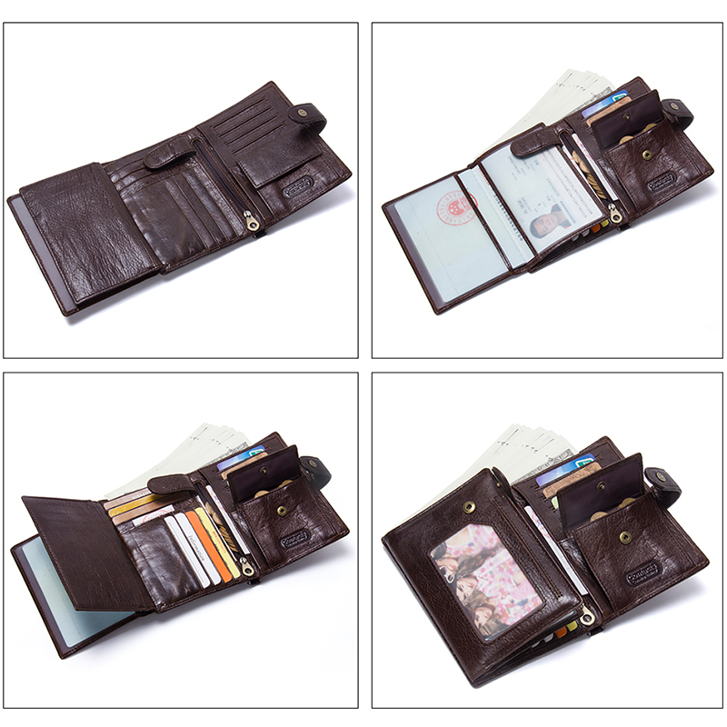 Casual Genuine Leather Wallet  - Coffee Equipment Travel Bag 评论和价格