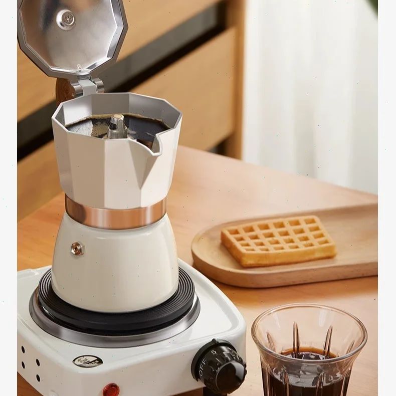 Round-bottomed Moka Pot Single - Coffee Equipment Accessories 评论和价格